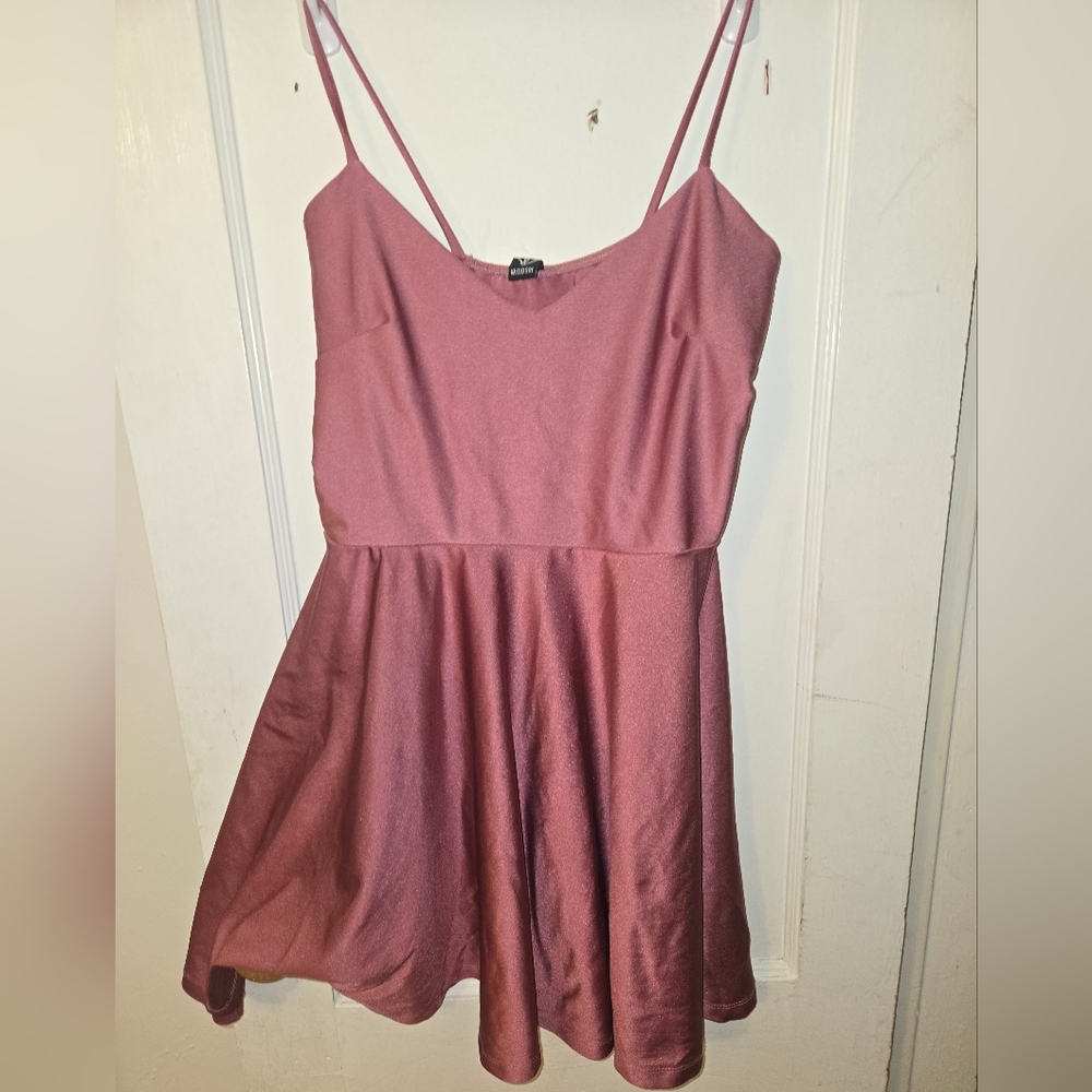 Pink Silky Spaghetti Strap Dress